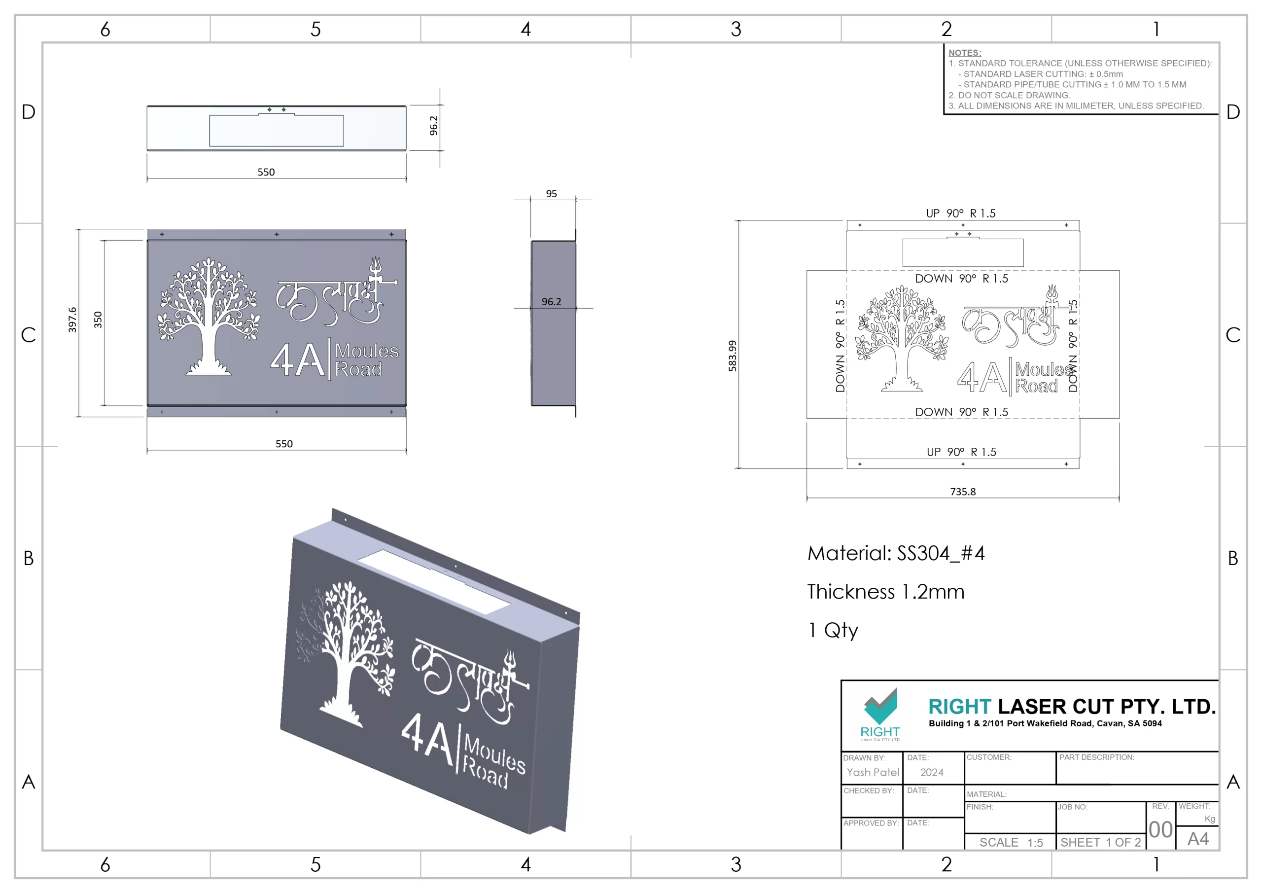 Solar Light Sign Board | LED Landscape Display Sign RLC Solar Light Sign - Landscape