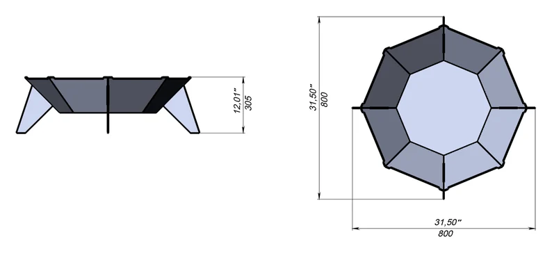 Octagon Fire Pit | Stylish Outdoor Fire Pit for BBQ Octagon BBQ & Firepit
