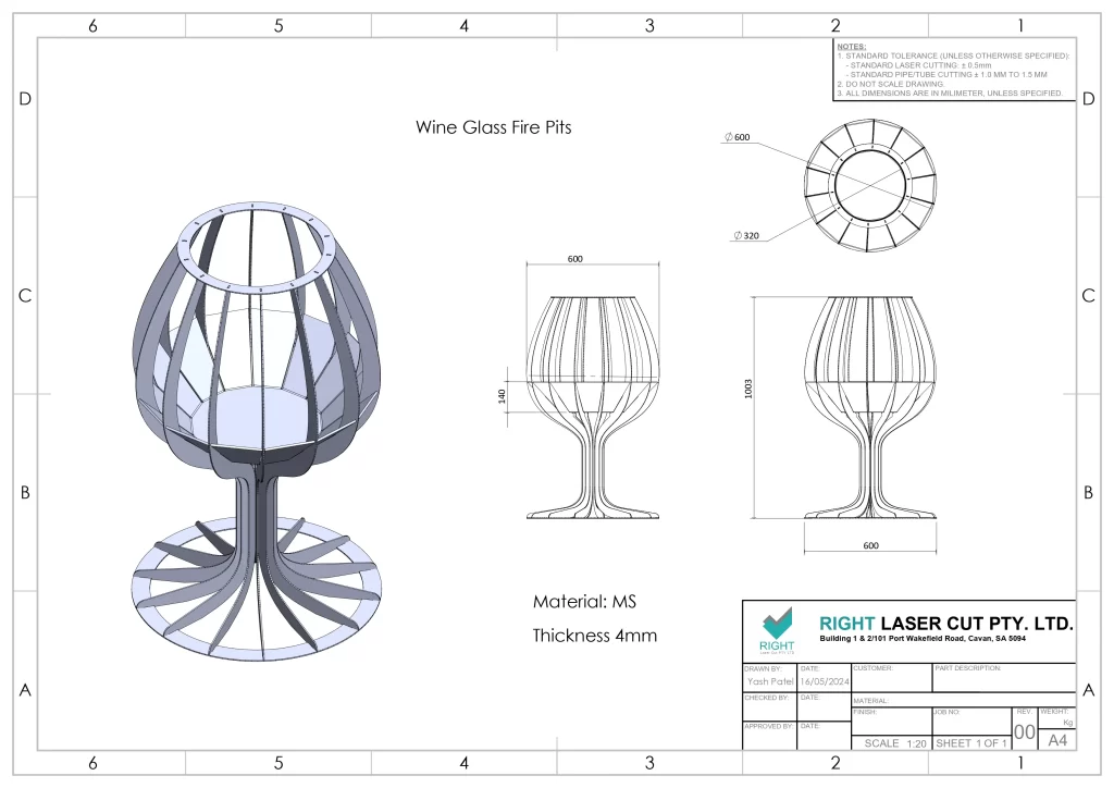 Wine Glass Firepit | Elegant Outdoor Fire Pit for Entertaining Wine Glass Firepit