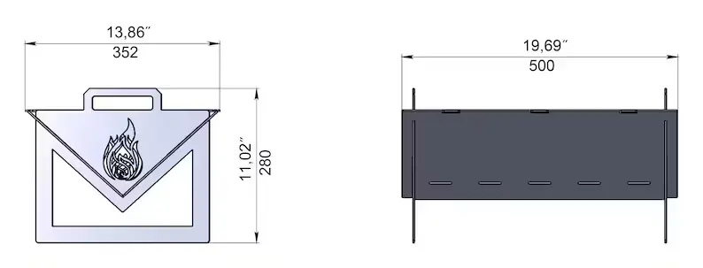 Portable BBQ Firepit | Squatri Outdoor Fire Pit for Camping Squatri BBQ & Firepit