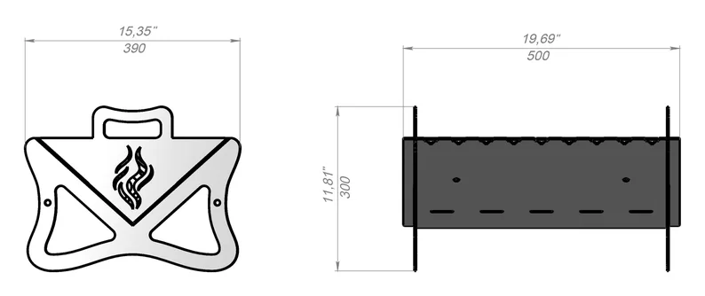 Valley Flat Pack BBQ Firepit | Portable Outdoor Fire Pit Valley Flat Pack BBQ & Firepit