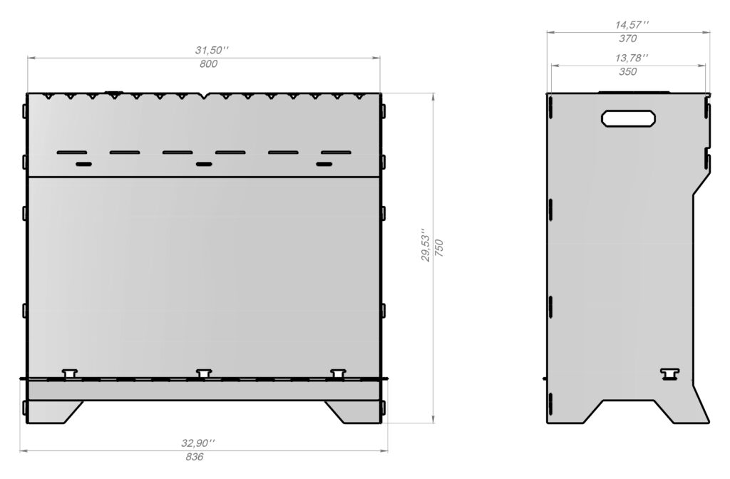 High-Heat BBQ Fire Pit | Outdoor Cooking Fire Pit FlameGrill BBQ