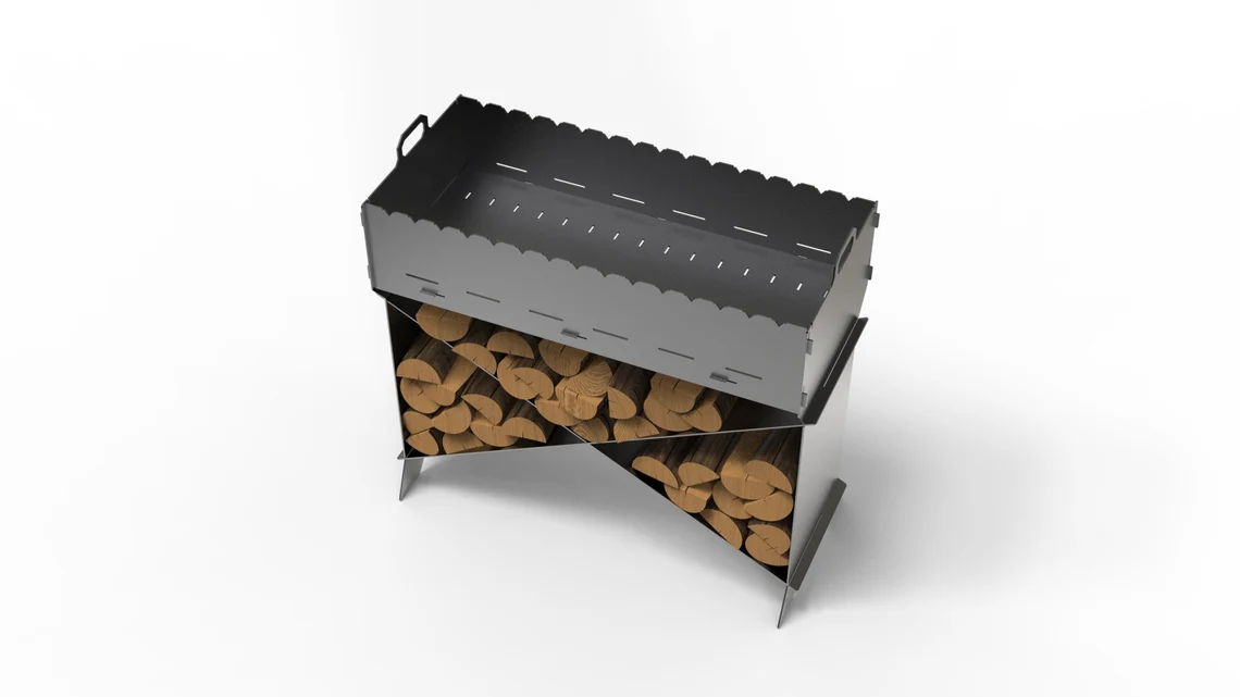 LogRack BBQ & Firepit