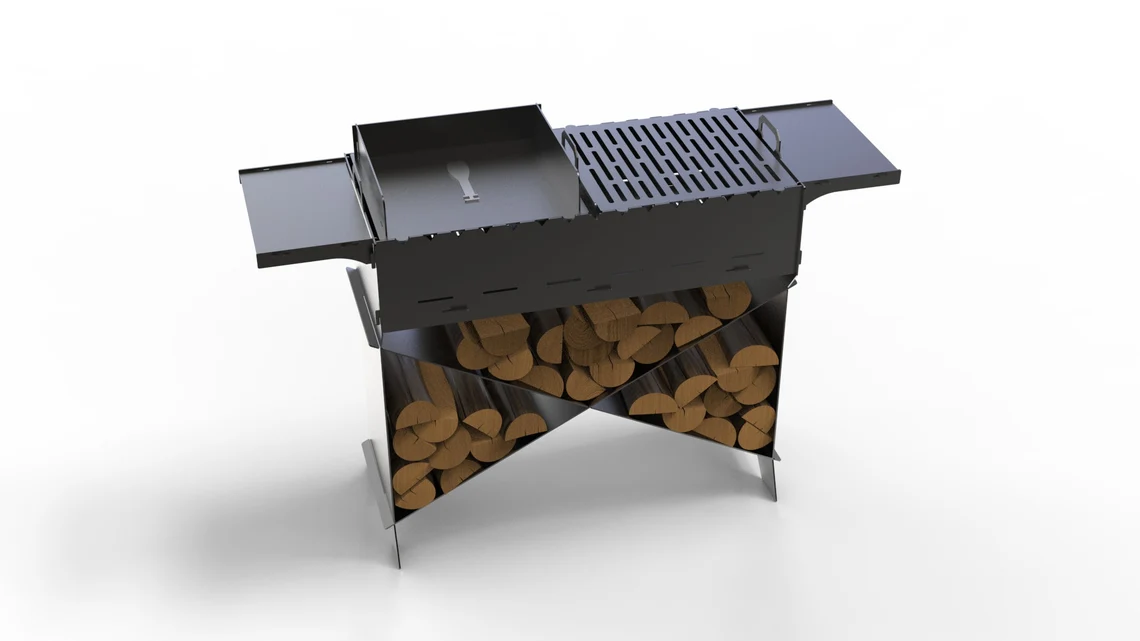 LogRack BBQ & Firepit