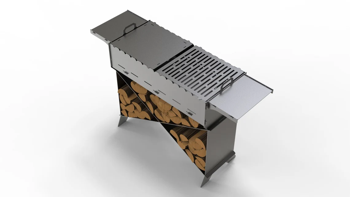 LogRack BBQ & Firepit