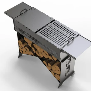 Ornate LogRack BBQ & Firepit