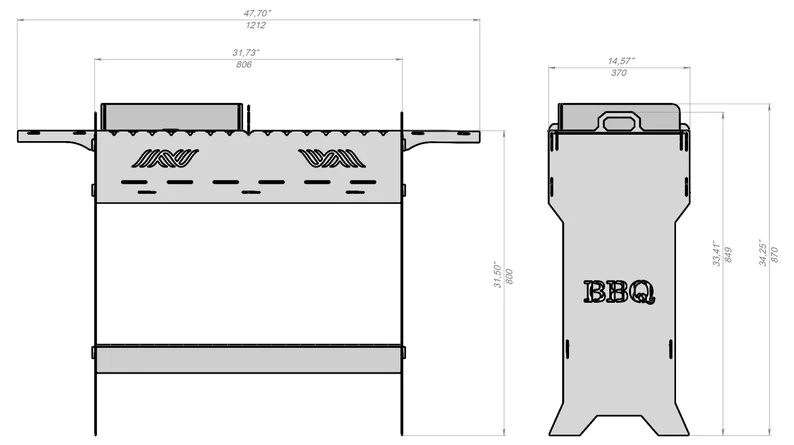 BBQ Fire Pit | Outdoor Cooking Fire Pit with Grill CharGrill BBQ