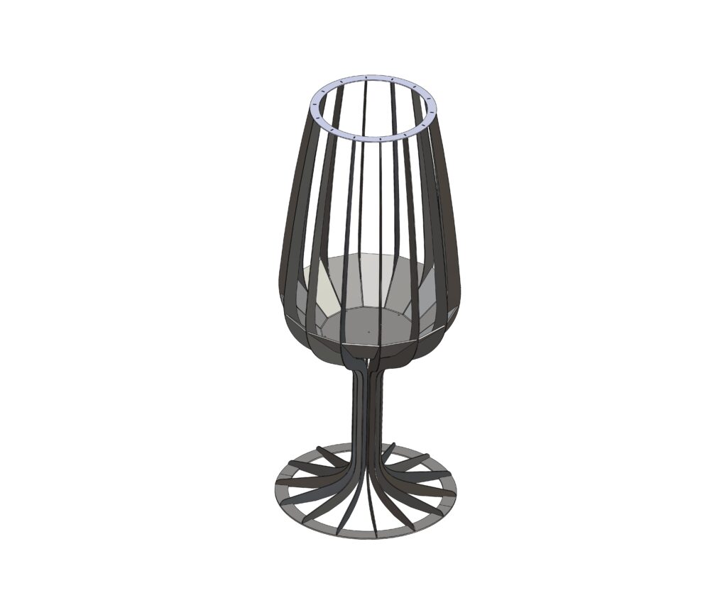 Champagne Glass Firepit