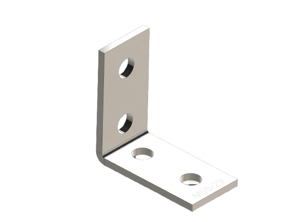 RLC 80 x 80 x 40 x 5mm M12 Galvanised Angle Bracket