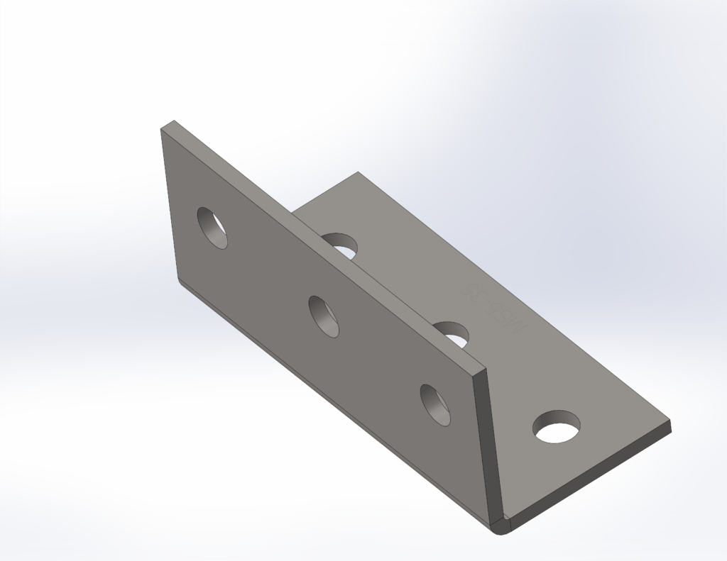 M12 Structural Angle Bracket 65x140mm | Heavy-Duty Support RLC 65 x 65 x 5 x 140mm M12 Structural Angle Bracket