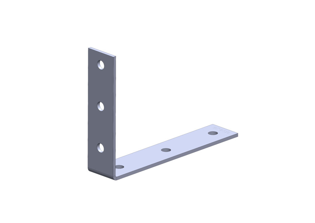 Galvanised Angle Bracket 200x150mm | Heavy-Duty 4mm Bracket RLC 200 x 150 x 40 x 4mm Galvanised Angle Bracket