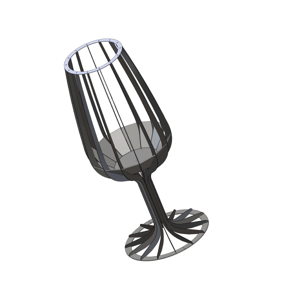 Luxury Fire Pit | Designer Outdoor Fire Pit for Backyards Champagne Glass Firepit