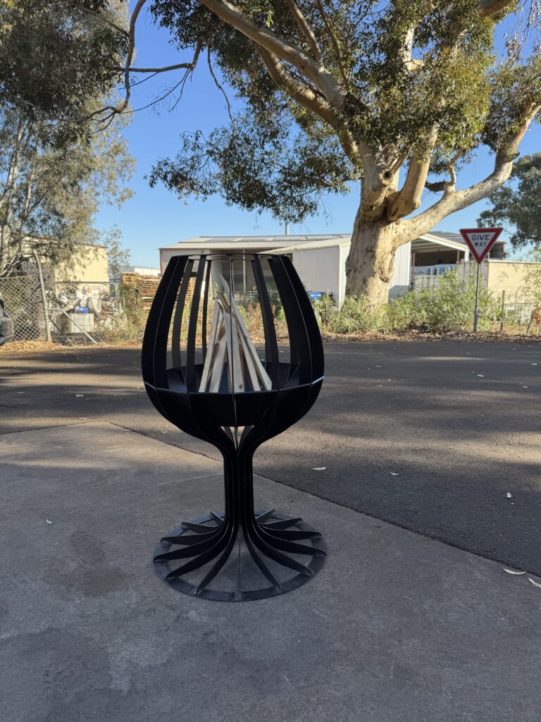 Wine Glass Firepit | Elegant Outdoor Fire Pit for Entertaining Wine Glass Firepit