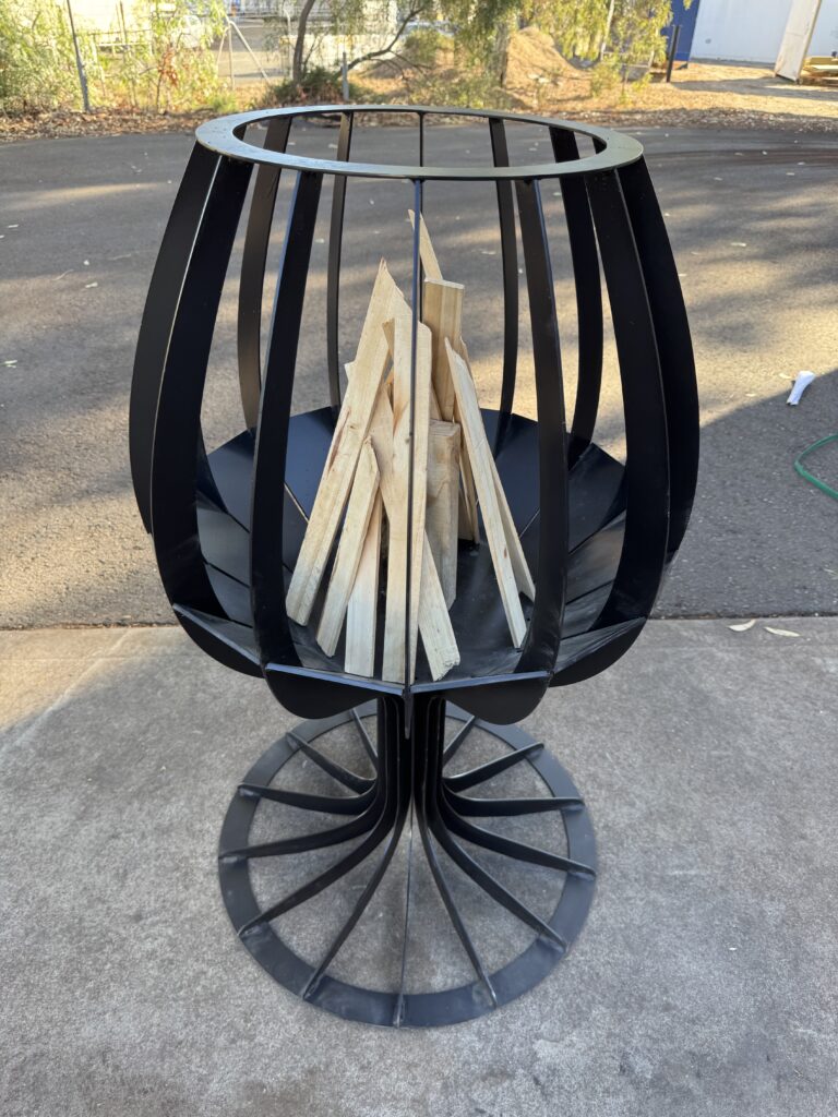 Wine Glass Firepit | Elegant Outdoor Fire Pit for Entertaining Wine Glass Firepit